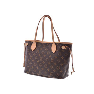 Louis Vuitton Brown Leather Pouch Pivoine Monogram Neverfull Handbag
